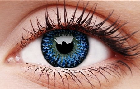 ColourVUE Cool Blue contact lenses